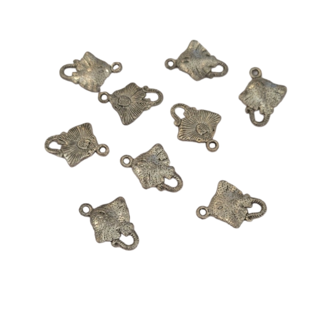 9 Pieces Antique Silver Stingray Manta Ray Charms for Jewelry Making